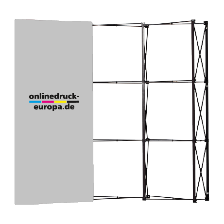Pop-Up Faltwand | 2 x 3 Felder gerade | einseitig bedruckt