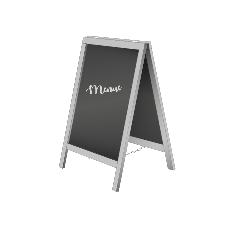 Kundenstopper Kreidetafel | B 55 cm x H 85 cm | ohne Druck